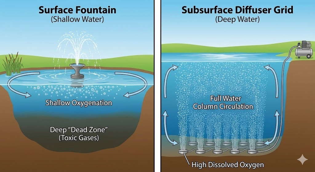 Lake and Pond Aeration: En profesjonell guide til valg av systemer og diffusorer