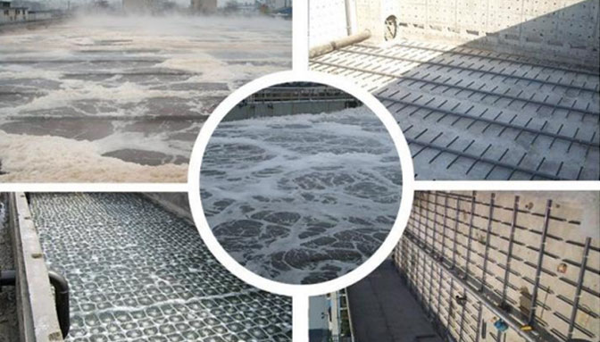 Platediffusorsystem for avløpsvannbehandling
